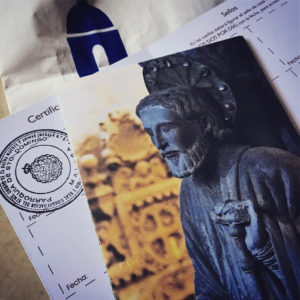 Credential Of The Camino With The First Stamp Of A Pilgrim