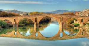 Medieval Bridge In Puente La Reina In Navarra