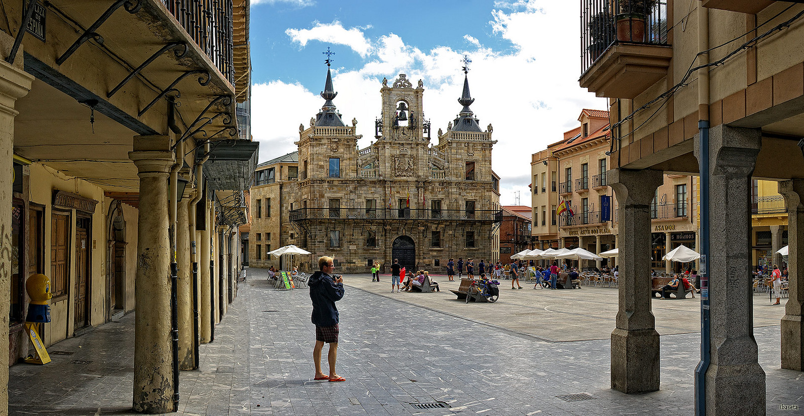 The Baroque Town Hall Of Astorga With Colás And Zancuda In The Clock Tower