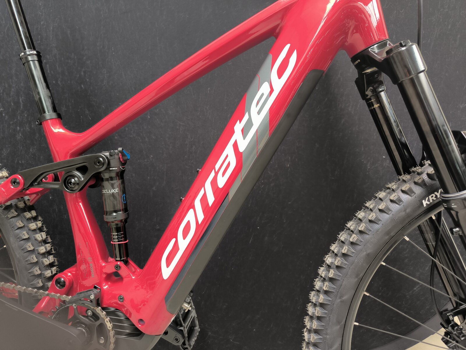 Red Corratec E-Power Rs160 Frame With Rockshox Fork And Rear Shock