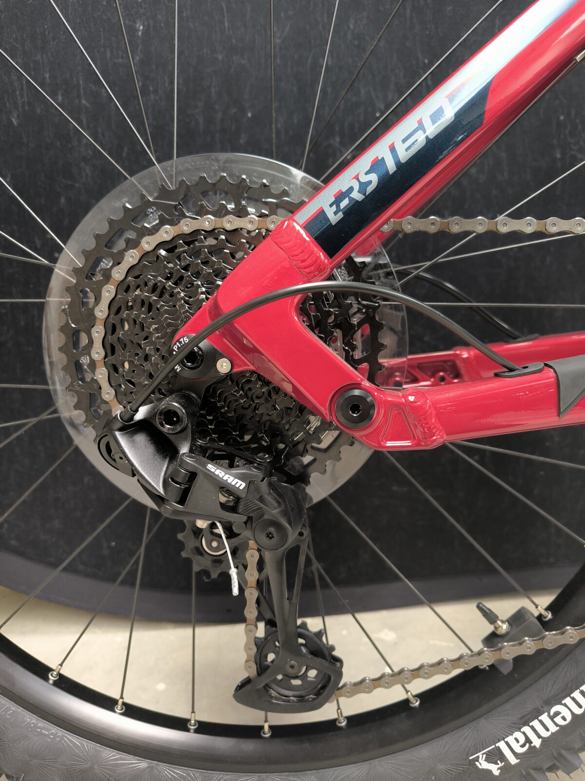 Sram Drivetrain And Continental Tyre On The Corratec E-Power Rs160