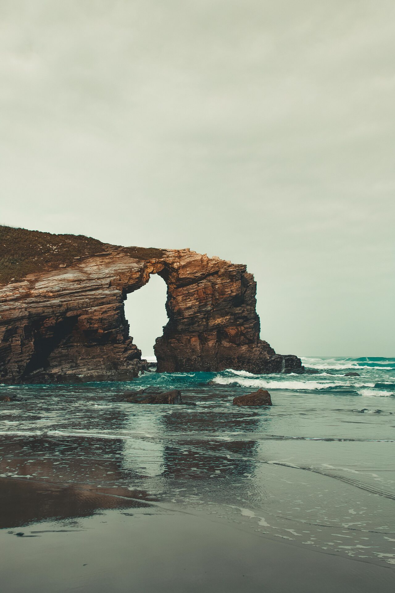 Playa De Las Catedrales Rock Arch On The Camino Del Norte Coast