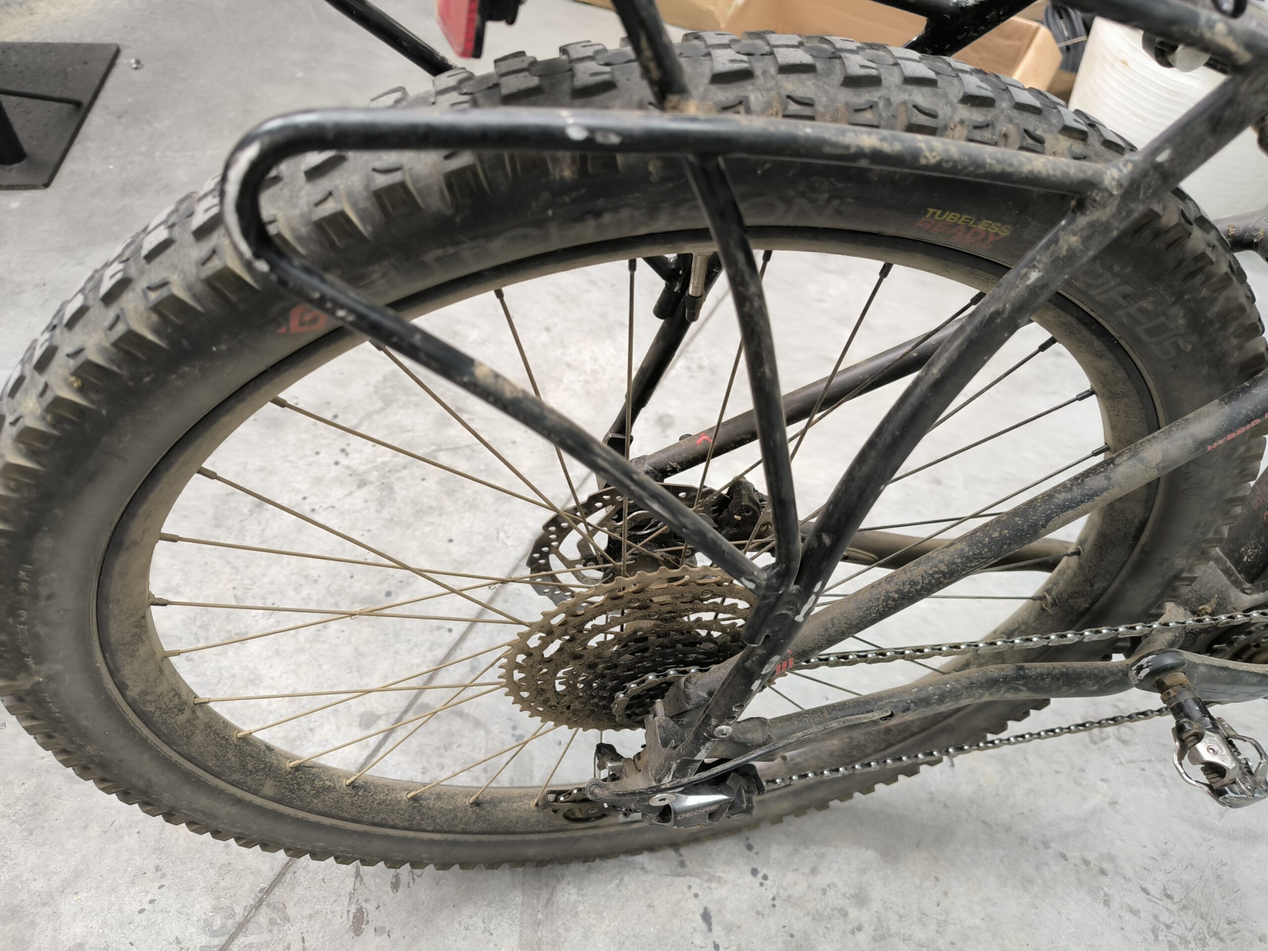 Tournride Rental Bike Before Biodegradable Bike Cleaning, After A Stage Of The Camino De Santiago