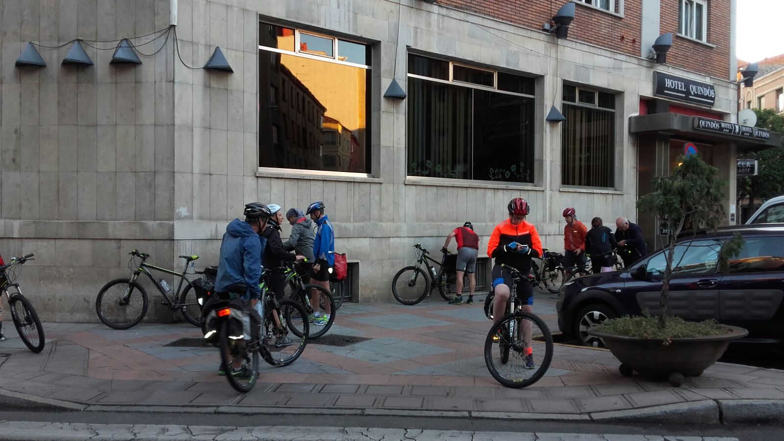 Group Of Cyclists On The Camino De Santiago With Tournride Bikes