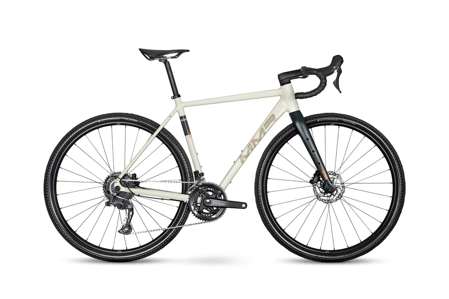 Bicicleta Gravel Mmr X-Grip, Quadro Creme Com Garfo Verde-Escuro